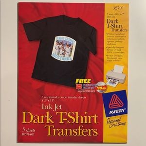 Dark T-Shirt Transfers Iron On Inkjet 8 1/2 x 11